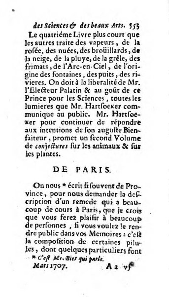 Mémoires pour l'histoire des sciences & des beaux-arts recüeillies par l'ordre de Son Altesse Serenissime Monseigneur Prince souverain de Dombes