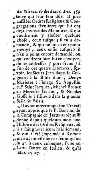 Mémoires pour l'histoire des sciences & des beaux-arts recüeillies par l'ordre de Son Altesse Serenissime Monseigneur Prince souverain de Dombes