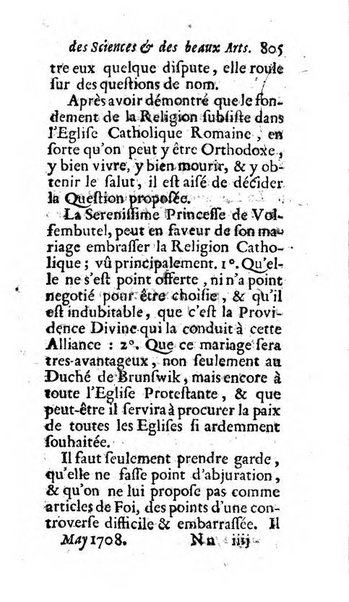 Mémoires pour l'histoire des sciences & des beaux-arts recüeillies par l'ordre de Son Altesse Serenissime Monseigneur Prince souverain de Dombes