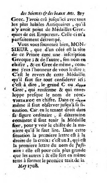 Mémoires pour l'histoire des sciences & des beaux-arts recüeillies par l'ordre de Son Altesse Serenissime Monseigneur Prince souverain de Dombes