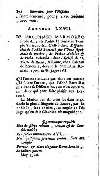 Mémoires pour l'histoire des sciences & des beaux-arts recüeillies par l'ordre de Son Altesse Serenissime Monseigneur Prince souverain de Dombes