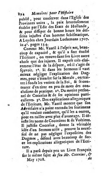 Mémoires pour l'histoire des sciences & des beaux-arts recüeillies par l'ordre de Son Altesse Serenissime Monseigneur Prince souverain de Dombes