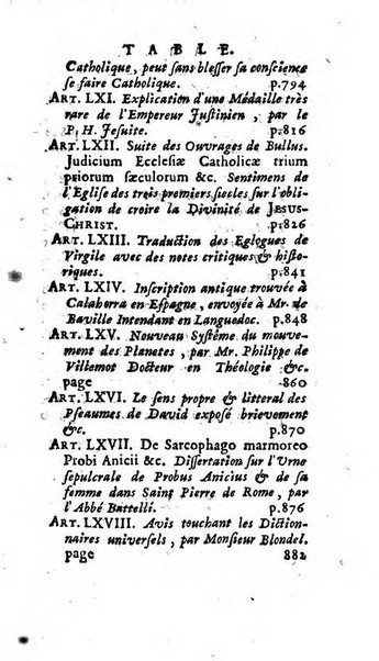 Mémoires pour l'histoire des sciences & des beaux-arts recüeillies par l'ordre de Son Altesse Serenissime Monseigneur Prince souverain de Dombes