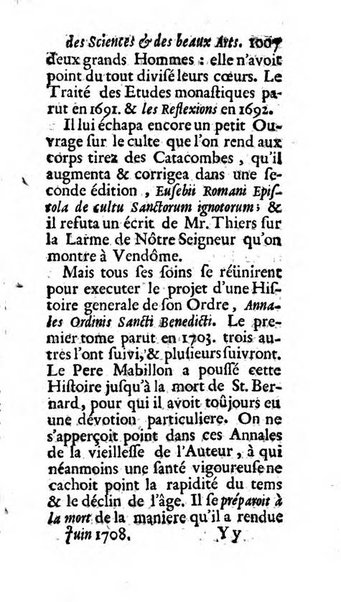 Mémoires pour l'histoire des sciences & des beaux-arts recüeillies par l'ordre de Son Altesse Serenissime Monseigneur Prince souverain de Dombes