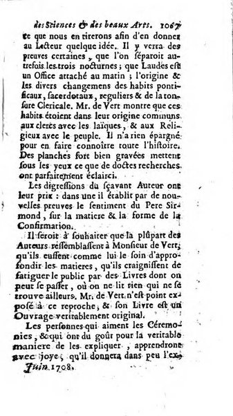 Mémoires pour l'histoire des sciences & des beaux-arts recüeillies par l'ordre de Son Altesse Serenissime Monseigneur Prince souverain de Dombes