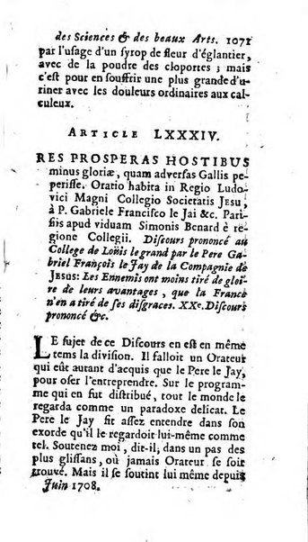 Mémoires pour l'histoire des sciences & des beaux-arts recüeillies par l'ordre de Son Altesse Serenissime Monseigneur Prince souverain de Dombes