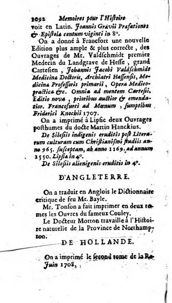 Mémoires pour l'histoire des sciences & des beaux-arts recüeillies par l'ordre de Son Altesse Serenissime Monseigneur Prince souverain de Dombes