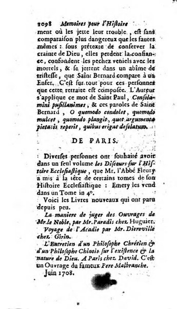 Mémoires pour l'histoire des sciences & des beaux-arts recüeillies par l'ordre de Son Altesse Serenissime Monseigneur Prince souverain de Dombes