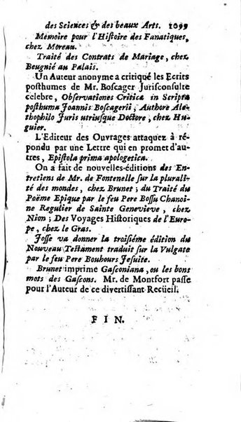 Mémoires pour l'histoire des sciences & des beaux-arts recüeillies par l'ordre de Son Altesse Serenissime Monseigneur Prince souverain de Dombes