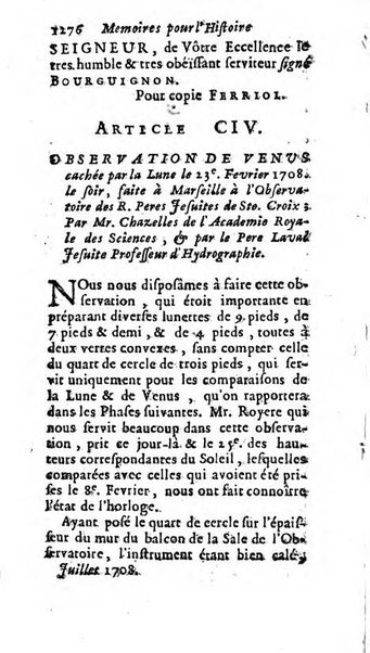 Mémoires pour l'histoire des sciences & des beaux-arts recüeillies par l'ordre de Son Altesse Serenissime Monseigneur Prince souverain de Dombes