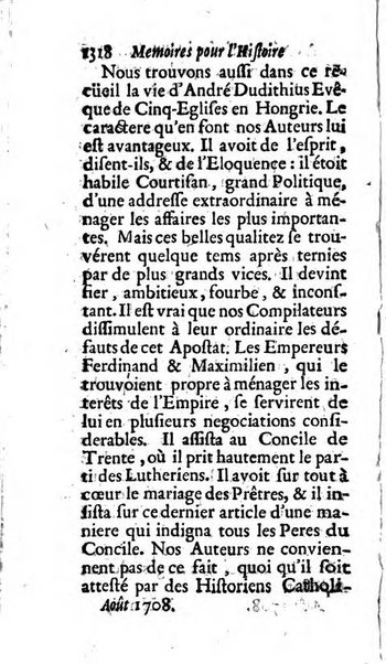 Mémoires pour l'histoire des sciences & des beaux-arts recüeillies par l'ordre de Son Altesse Serenissime Monseigneur Prince souverain de Dombes