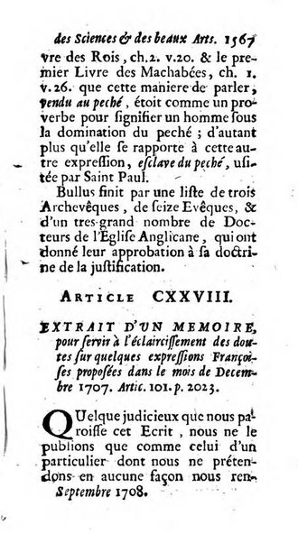 Mémoires pour l'histoire des sciences & des beaux-arts recüeillies par l'ordre de Son Altesse Serenissime Monseigneur Prince souverain de Dombes