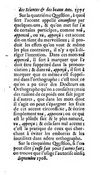 Mémoires pour l'histoire des sciences & des beaux-arts recüeillies par l'ordre de Son Altesse Serenissime Monseigneur Prince souverain de Dombes