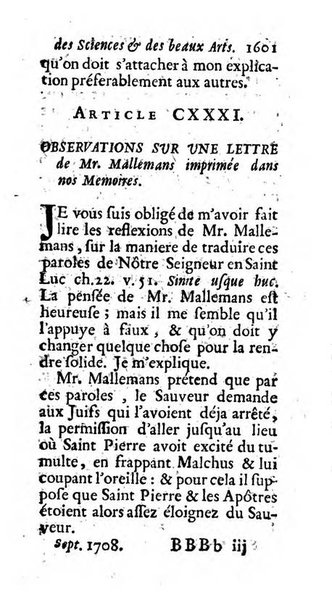 Mémoires pour l'histoire des sciences & des beaux-arts recüeillies par l'ordre de Son Altesse Serenissime Monseigneur Prince souverain de Dombes