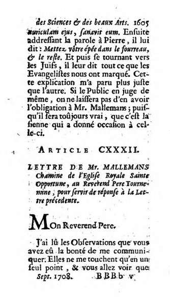 Mémoires pour l'histoire des sciences & des beaux-arts recüeillies par l'ordre de Son Altesse Serenissime Monseigneur Prince souverain de Dombes