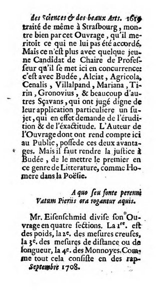 Mémoires pour l'histoire des sciences & des beaux-arts recüeillies par l'ordre de Son Altesse Serenissime Monseigneur Prince souverain de Dombes