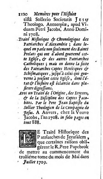 Mémoires pour l'histoire des sciences & des beaux-arts recüeillies par l'ordre de Son Altesse Serenissime Monseigneur Prince souverain de Dombes