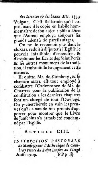 Mémoires pour l'histoire des sciences & des beaux-arts recüeillies par l'ordre de Son Altesse Serenissime Monseigneur Prince souverain de Dombes