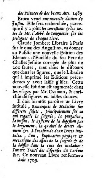 Mémoires pour l'histoire des sciences & des beaux-arts recüeillies par l'ordre de Son Altesse Serenissime Monseigneur Prince souverain de Dombes