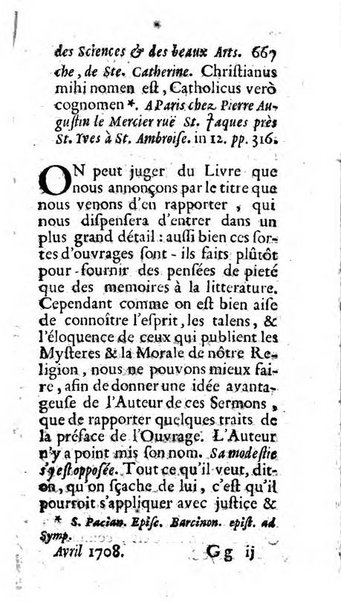 Mémoires pour l'histoire des sciences & des beaux-arts recüeillies par l'ordre de Son Altesse Serenissime Monseigneur Prince souverain de Dombes