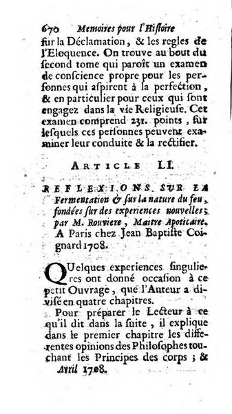 Mémoires pour l'histoire des sciences & des beaux-arts recüeillies par l'ordre de Son Altesse Serenissime Monseigneur Prince souverain de Dombes