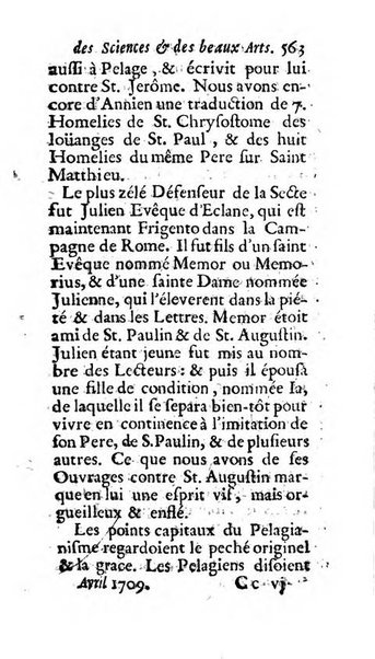 Mémoires pour l'histoire des sciences & des beaux-arts recüeillies par l'ordre de Son Altesse Serenissime Monseigneur Prince souverain de Dombes