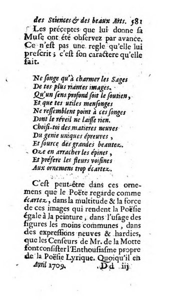 Mémoires pour l'histoire des sciences & des beaux-arts recüeillies par l'ordre de Son Altesse Serenissime Monseigneur Prince souverain de Dombes