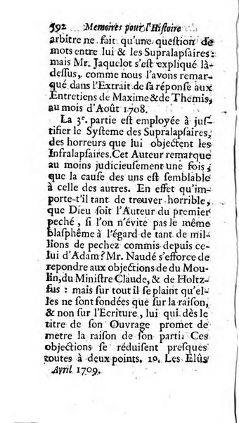 Mémoires pour l'histoire des sciences & des beaux-arts recüeillies par l'ordre de Son Altesse Serenissime Monseigneur Prince souverain de Dombes