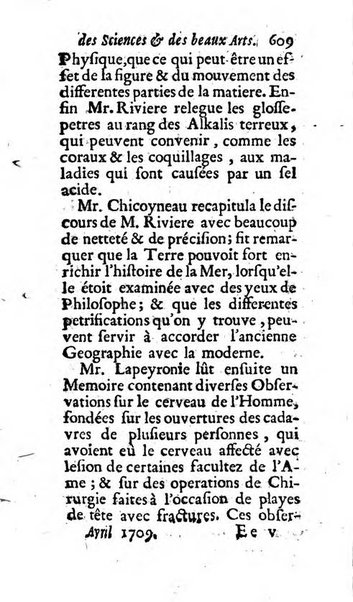 Mémoires pour l'histoire des sciences & des beaux-arts recüeillies par l'ordre de Son Altesse Serenissime Monseigneur Prince souverain de Dombes