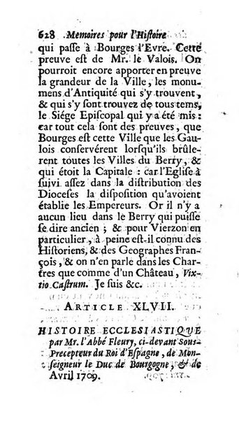 Mémoires pour l'histoire des sciences & des beaux-arts recüeillies par l'ordre de Son Altesse Serenissime Monseigneur Prince souverain de Dombes