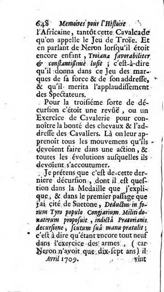 Mémoires pour l'histoire des sciences & des beaux-arts recüeillies par l'ordre de Son Altesse Serenissime Monseigneur Prince souverain de Dombes