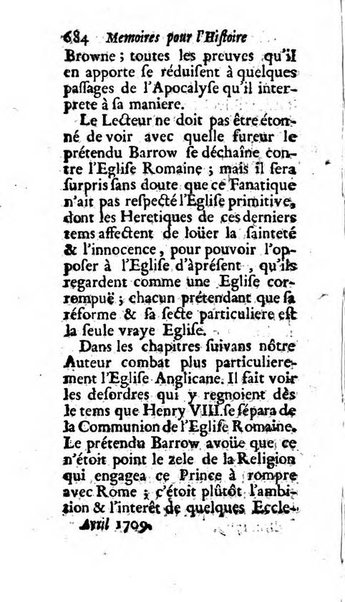 Mémoires pour l'histoire des sciences & des beaux-arts recüeillies par l'ordre de Son Altesse Serenissime Monseigneur Prince souverain de Dombes