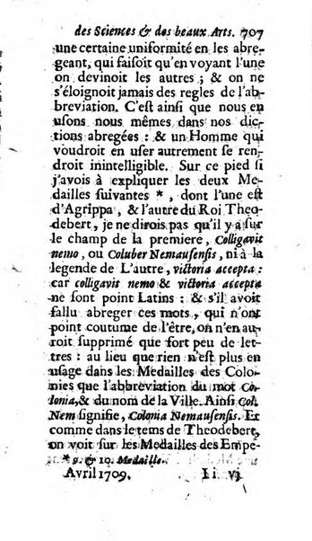 Mémoires pour l'histoire des sciences & des beaux-arts recüeillies par l'ordre de Son Altesse Serenissime Monseigneur Prince souverain de Dombes