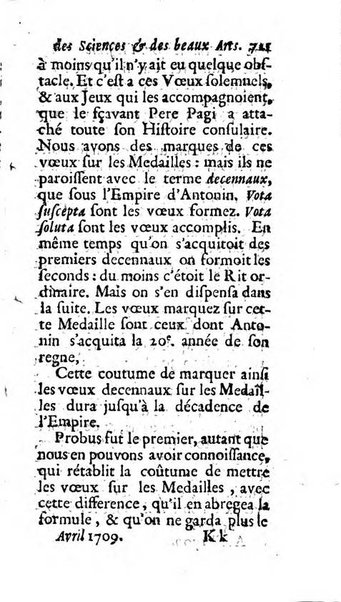 Mémoires pour l'histoire des sciences & des beaux-arts recüeillies par l'ordre de Son Altesse Serenissime Monseigneur Prince souverain de Dombes