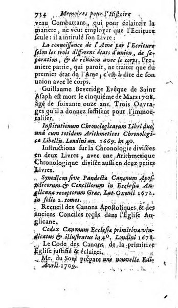 Mémoires pour l'histoire des sciences & des beaux-arts recüeillies par l'ordre de Son Altesse Serenissime Monseigneur Prince souverain de Dombes