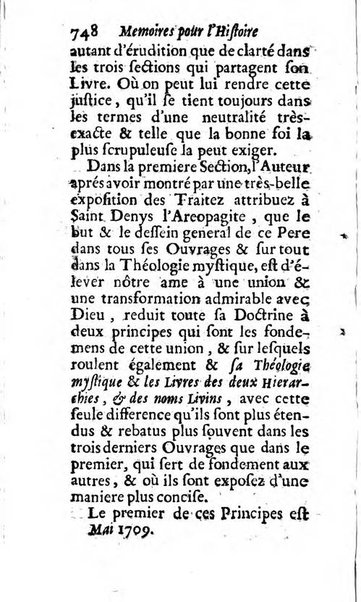 Mémoires pour l'histoire des sciences & des beaux-arts recüeillies par l'ordre de Son Altesse Serenissime Monseigneur Prince souverain de Dombes