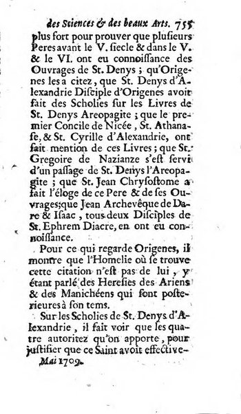 Mémoires pour l'histoire des sciences & des beaux-arts recüeillies par l'ordre de Son Altesse Serenissime Monseigneur Prince souverain de Dombes