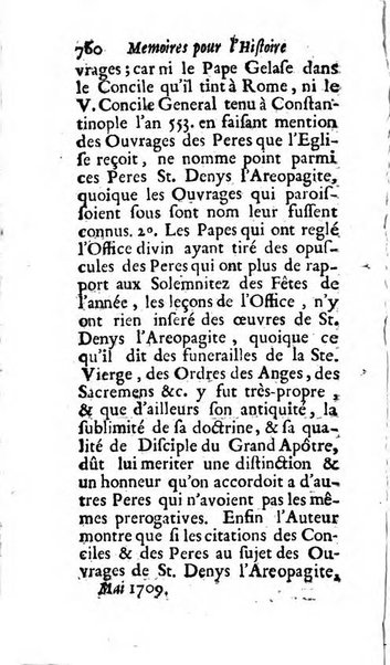 Mémoires pour l'histoire des sciences & des beaux-arts recüeillies par l'ordre de Son Altesse Serenissime Monseigneur Prince souverain de Dombes