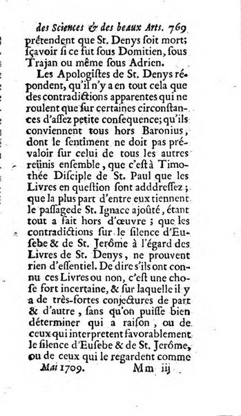 Mémoires pour l'histoire des sciences & des beaux-arts recüeillies par l'ordre de Son Altesse Serenissime Monseigneur Prince souverain de Dombes