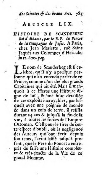 Mémoires pour l'histoire des sciences & des beaux-arts recüeillies par l'ordre de Son Altesse Serenissime Monseigneur Prince souverain de Dombes