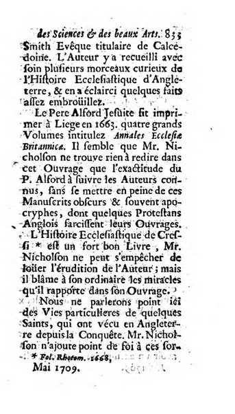 Mémoires pour l'histoire des sciences & des beaux-arts recüeillies par l'ordre de Son Altesse Serenissime Monseigneur Prince souverain de Dombes