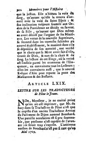 Mémoires pour l'histoire des sciences & des beaux-arts recüeillies par l'ordre de Son Altesse Serenissime Monseigneur Prince souverain de Dombes