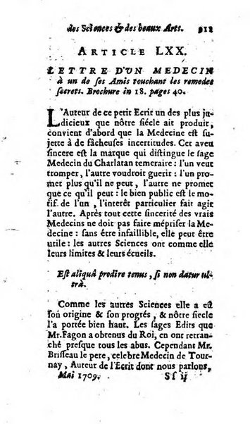 Mémoires pour l'histoire des sciences & des beaux-arts recüeillies par l'ordre de Son Altesse Serenissime Monseigneur Prince souverain de Dombes