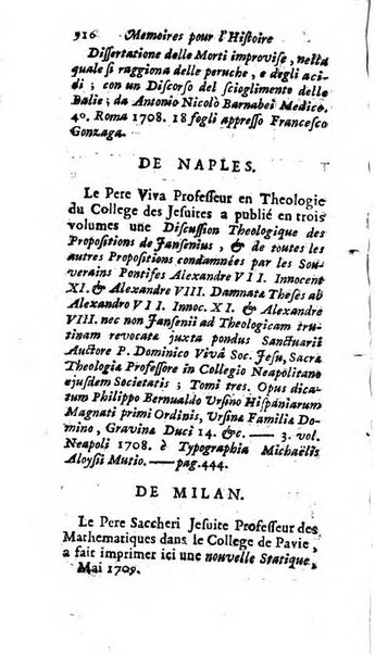 Mémoires pour l'histoire des sciences & des beaux-arts recüeillies par l'ordre de Son Altesse Serenissime Monseigneur Prince souverain de Dombes