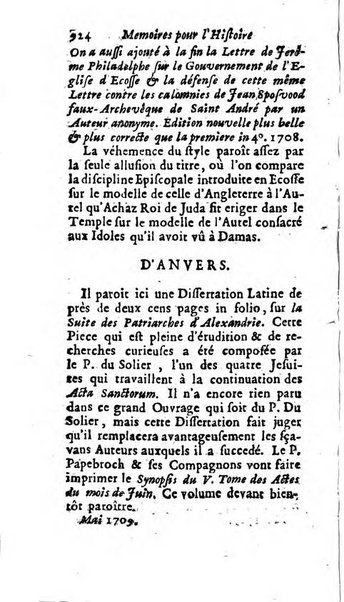 Mémoires pour l'histoire des sciences & des beaux-arts recüeillies par l'ordre de Son Altesse Serenissime Monseigneur Prince souverain de Dombes