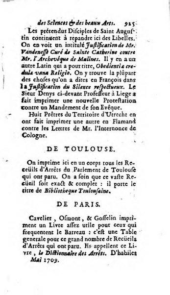 Mémoires pour l'histoire des sciences & des beaux-arts recüeillies par l'ordre de Son Altesse Serenissime Monseigneur Prince souverain de Dombes