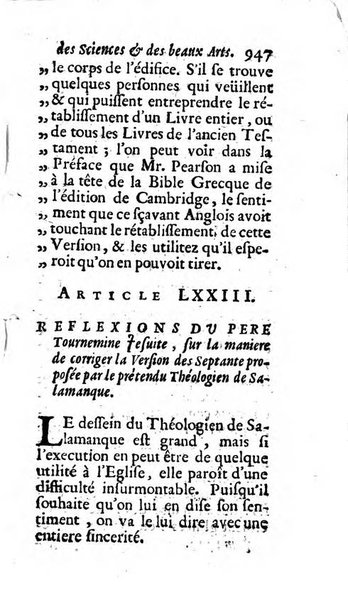 Mémoires pour l'histoire des sciences & des beaux-arts recüeillies par l'ordre de Son Altesse Serenissime Monseigneur Prince souverain de Dombes