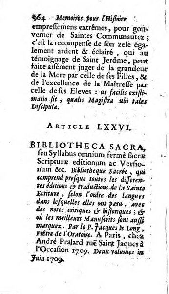 Mémoires pour l'histoire des sciences & des beaux-arts recüeillies par l'ordre de Son Altesse Serenissime Monseigneur Prince souverain de Dombes