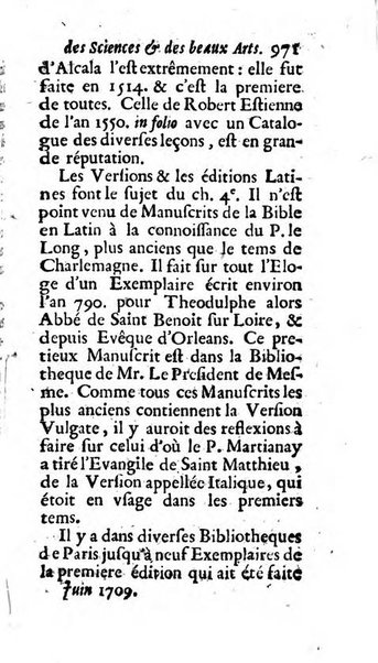 Mémoires pour l'histoire des sciences & des beaux-arts recüeillies par l'ordre de Son Altesse Serenissime Monseigneur Prince souverain de Dombes