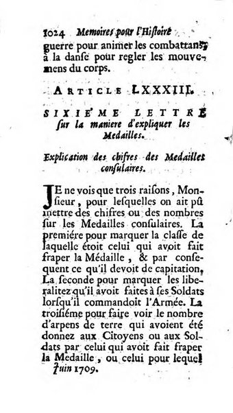 Mémoires pour l'histoire des sciences & des beaux-arts recüeillies par l'ordre de Son Altesse Serenissime Monseigneur Prince souverain de Dombes